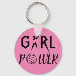 Roligt Girl Power Netball Nyckelring