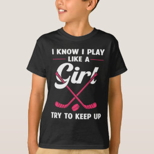 Roligt Girls Hockey-design för kvinnor Fält Hockey T Shirt