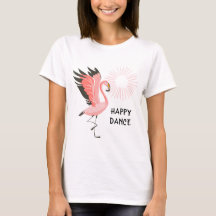 Roligt Girly Dancing Rosa Flamingo