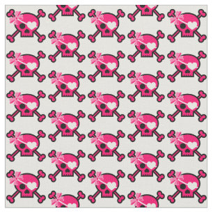 Roligt Girly Skull Tyg