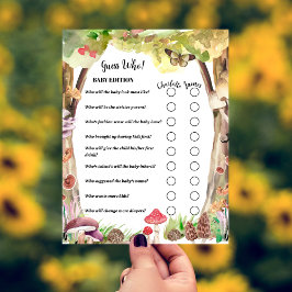 Roligt Gissa vem? Baby Shower Game Mushroom Woodla