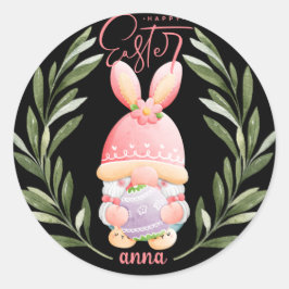 roligt glad påsk runt klistermärke