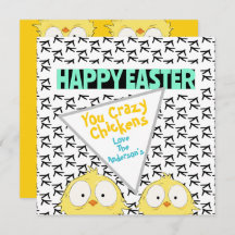 Roligt "Glad påsk You Crazy Chickens" | Påsk