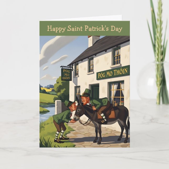 Roligt Glad St. Patrick's Day Kort (Framsida)