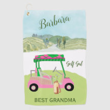 Roligt Glam Golf Cart Best Grandma Personlig Namn