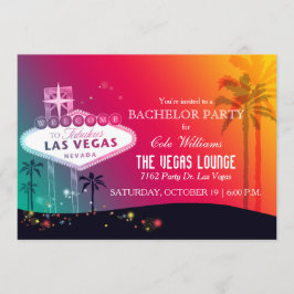 Roligt Glam Las Vegas Sängkantsfest Inbjudningar