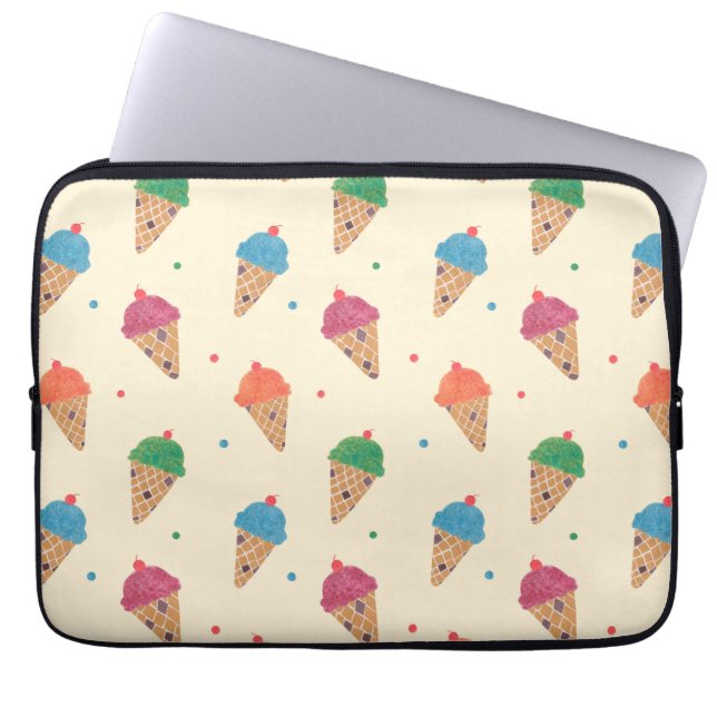 Roligt glassmönster laptop sleeve (Framsidan)