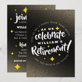 Roligt Glitter Stars Pension Nya Äventyr, Guld Inbjudningar