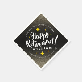 Roligt Glitter Stars Pension Nya Äventyr, Guld Pappersservett