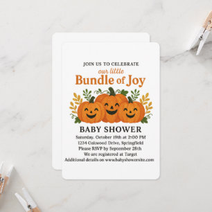 Roligt Glittery Fall Pumpkin Patch Inbjudningar
