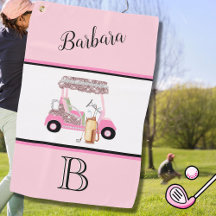 Roligt Glitzy Golf Cart Monogram Namn