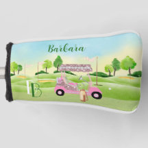 Roligt Glitzy Golf Cart Monogram Namn Putter