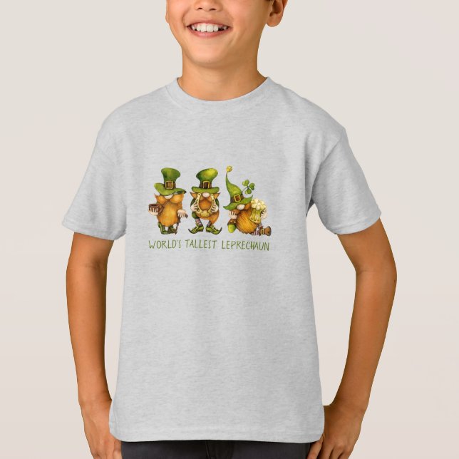 Roligt Gnomes Tallest Leprechaun St patrick's day T Shirt (Framsida)