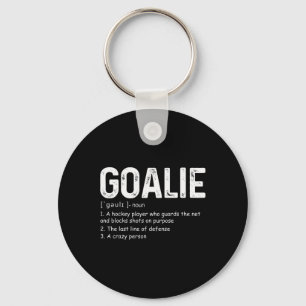 Roligt Goalie Definition Soccer Hockey Gear Goalke Nyckelring