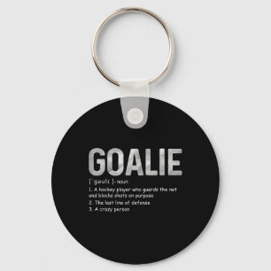 Roligt Goalie Definition Soccer Hockey Gear Goalke Nyckelring