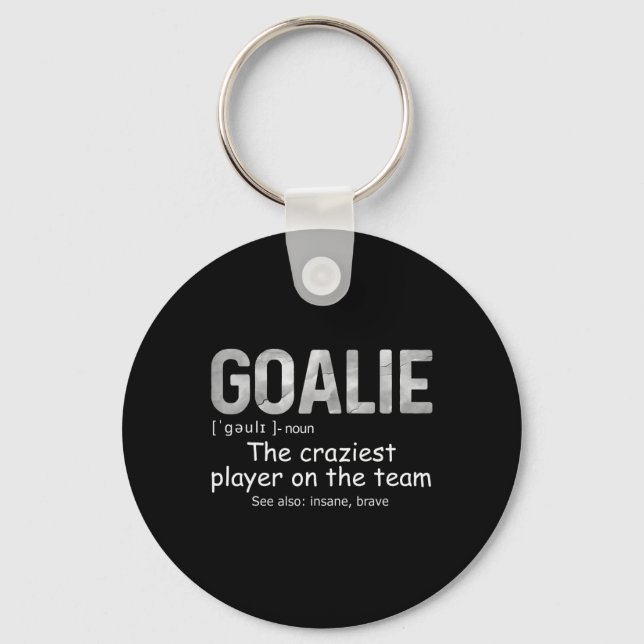 Roligt Goalie Gear Goalkeeper Definition Soccer Ho Nyckelring (Framsida)