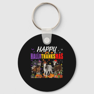 Roligt Goats Mummy Pilgrim Santa Costume Lycklig H Nyckelring
