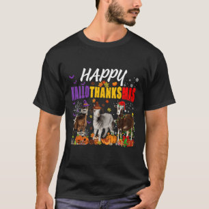 Roligt Goats Mummy Pilgrim Santa Costume Lycklig H T Shirt