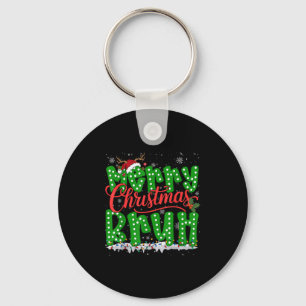Roligt God Jul Bruh Holiday Meme Män Pojkar Nyckelring
