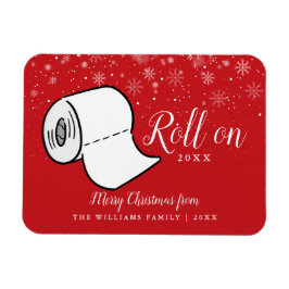 Roligt God Jul Familjenamnet Rulla På Nytt År Magnet