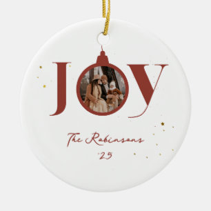 Roligt God jul Family Photo Joy Ornament
