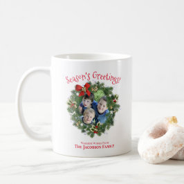 Roligt God jul, fotoutsonshälsningar Kaffemugg