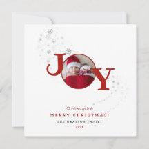 Roligt God jul Joy Photo Helgdag Card