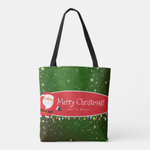 Roligt God jul julfamiljen Namn Tote Bag Tygkasse
