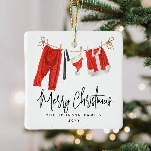 Roligt God jul Jultomten Keepsaké Julgransprydnad Keramik
