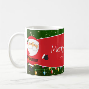 Roligt God jul Santa Family Namn Coffee Mugg