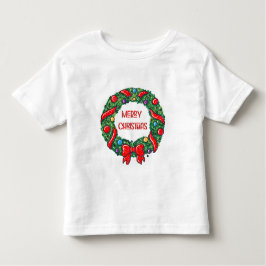 Roligt God jul Whimsief Red Bow Modern T Shirt