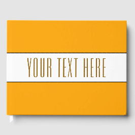 Roligt Golden Gult White Black Rand Din text Gästböcker