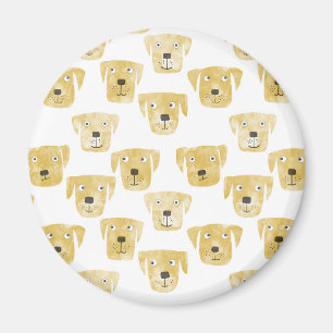 Roligt Golden Labrador Retriever Hund Magnet