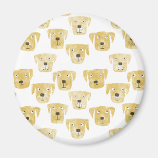 Roligt Golden Labrador Retriever Hund Magnet