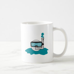 roligt golf boll med snorkel kaffemugg