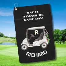 Roligt Golf Cart Message Monogram Namn