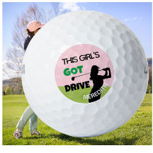 Roligt Golf Gal Swing Har Drive Namn
