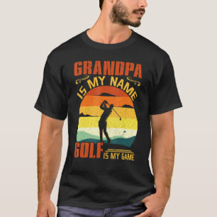 Roligt Golf Grandpa är min Namn Golf är mitt spel T Shirt
