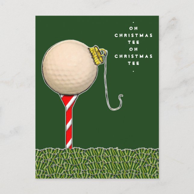 roligt golf julkort helg vykort (Framsida)