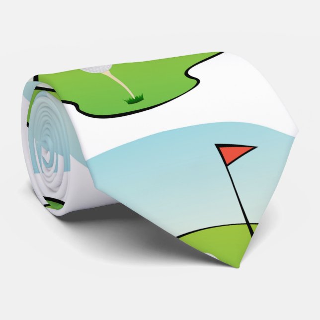 Roligt Golf Mönster Neck Tie Slips (Rullad)