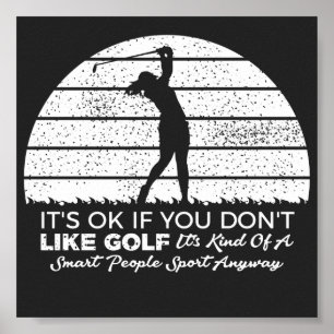roligt golf ord golfcitat poster