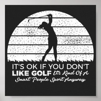 roligt golf ord golfcitat poster