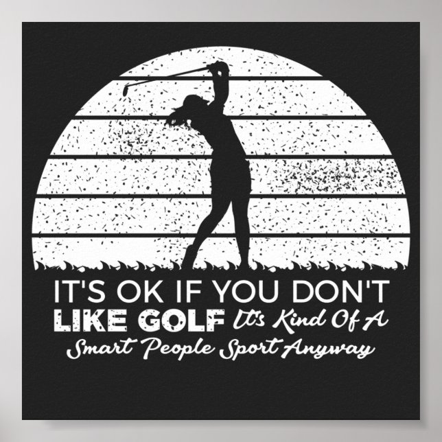roligt golf ord golfcitat poster (Framsidan)