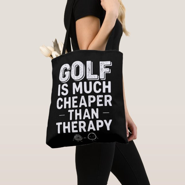 Roligt golfberoende för golfare tygkasse (Närbild)