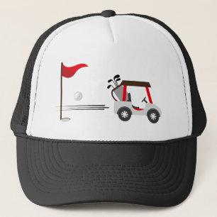Roligt Golfer Golfing Golf Cart Boll Keps