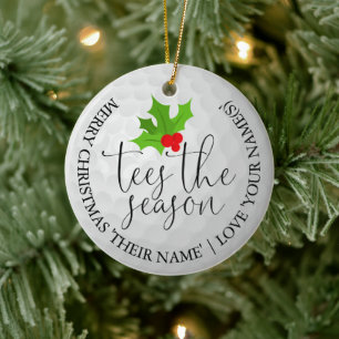 Roligt Golfer jul Golf Gift Tees Season Julgransprydnad Keramik
