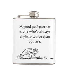 Roligt Golfer's Vinyl Wrapped Flask Fickplunta