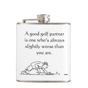 Roligt Golfer's Vinyl Wrapped Flask Fickplunta