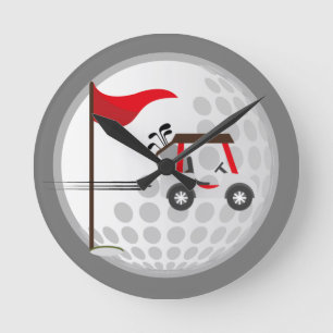 Roligt Golfing Golf Cart Boll för Golfers Rund Klocka