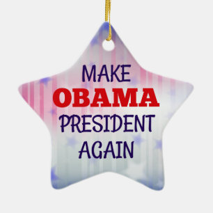 Roligt "gör den Obama presidenten igen ", Julgransprydnad Keramik